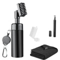 3 In 1 Golf Club Cleaning Kit Golf Club Cleaner Brush with 5Oz Water Bottle Retractable Clip Groove Sharpener Golf Towel Gift for Golfers